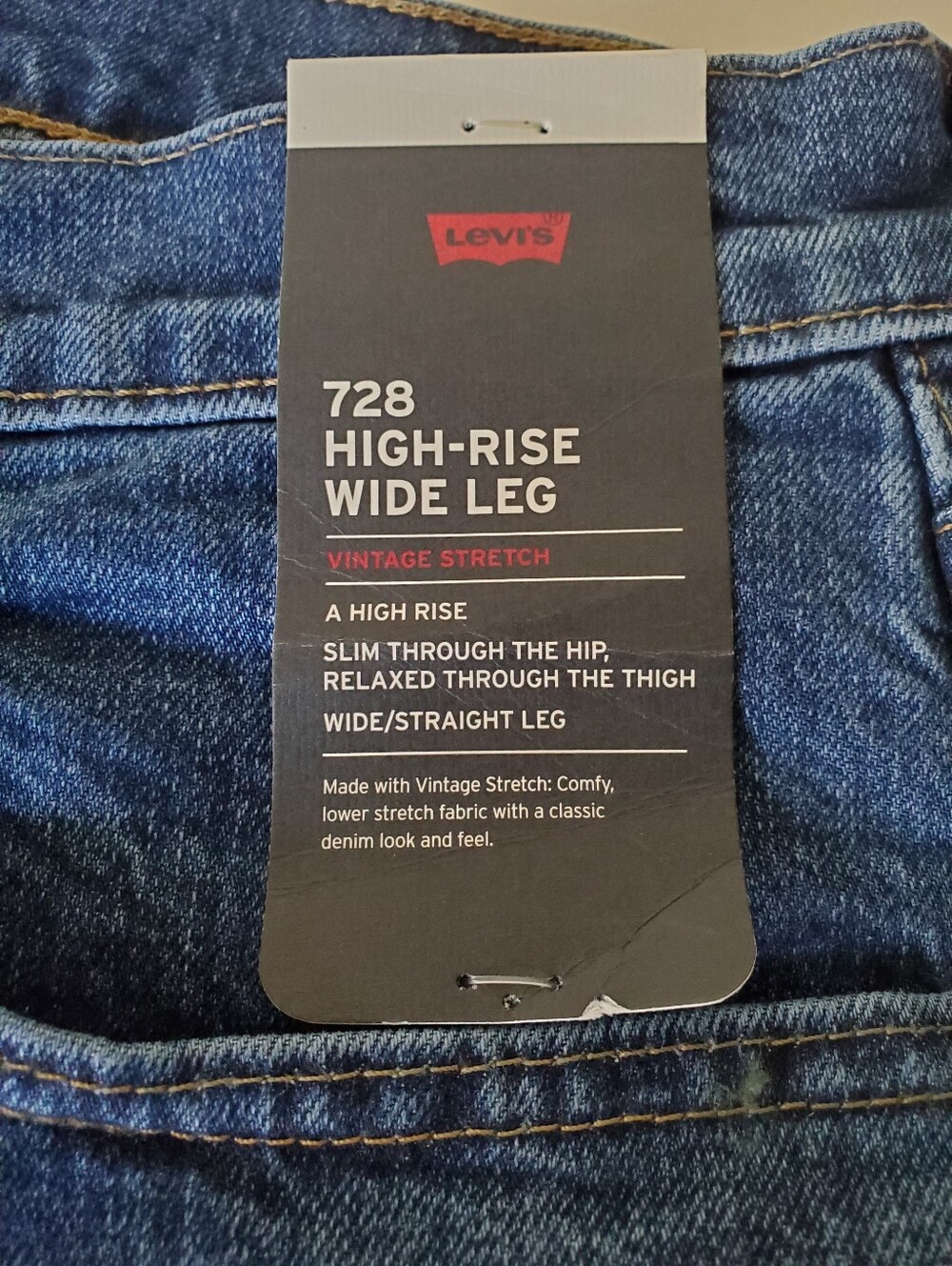Levis Wide Leg High-Rise Women's Jeans - Blue Size 31 × 32 Western 90s - Picture 3 of 11